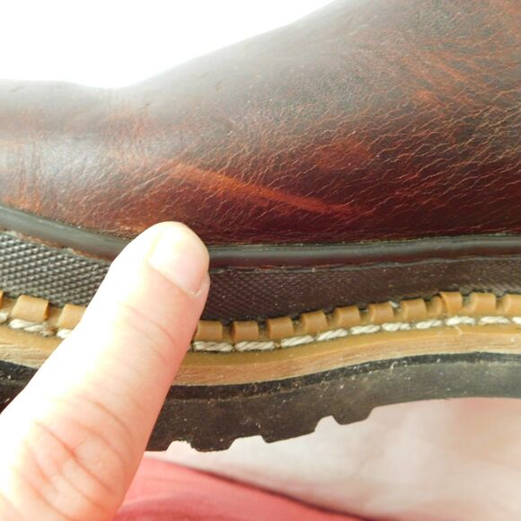 Georgia Giant Romeo Brown Leather Work Boots Shoes Pull-On Womens 8, GR362 EUC - Picture 13 of 14